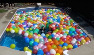 pool party balloons